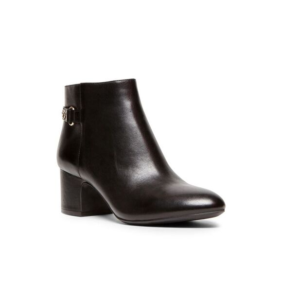 ANNE KLEIN Womens Black Goring Cushioned Spencer Almond Toe Block Heel Zip-Up Heeled Boots M main image 1